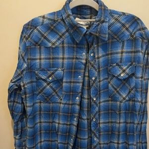 Vintage wrangler flannel. Wester shirt. Size L.
